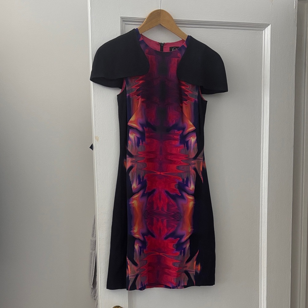 Elegant Multicolor Alexander McQueen Dress with Navy Accents